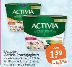 tegut Danone activia fruchtjoghurt Angebot