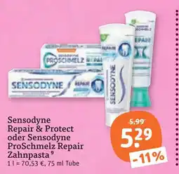 tegut Sensodyne repair & protect oder sensodyne proschmelz repair Angebot