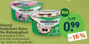 tegut Andechser natur bio-rahmjoghurt Angebot