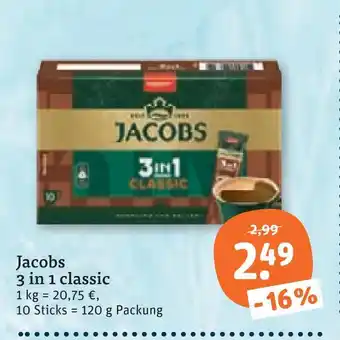 tegut Jacobs 3 in 1 classic Angebot