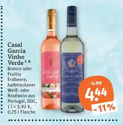 tegut Casal garcia vinho verde branco Angebot