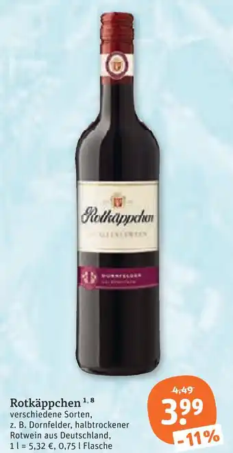 tegut Rotkäppchen Angebot