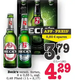 E-Center Beck's versch. sorten Angebot