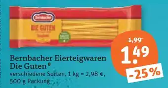 tegut Bernbacher eierteigwaren die guten Angebot