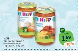 tegut Hipp bio-juniormenü Angebot