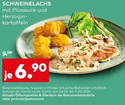 porta Schweinelachs mit pilzsauce und herzoginkartoffeln Angebot