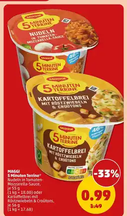 PENNY Maggi 5 minuten terrine nudeln in tomaten-mozzarella-sauce Angebot