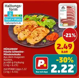 PENNY Mühlenhof frische schweine-minutensteaks Angebot