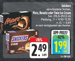 Edeka Snickers ice cream Angebot
