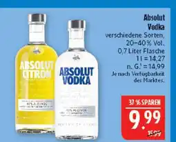 Marktkauf Absolut absolut vodka Angebot