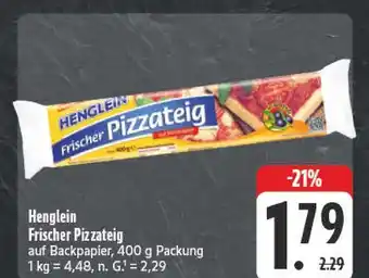Edeka Henglein frischer pizzateig Angebot