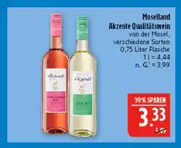 Marktkauf Moselland akzente qualitätswein rosé Angebot