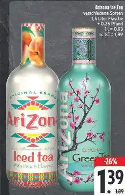E-Center Arizona iced tea with peach flavour Angebot