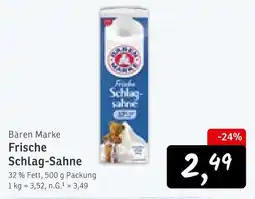 KONSUM Bären marke frische schlag-sahne Angebot