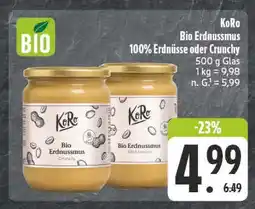 E-Center Koro bio erdnussmus crunchy Angebot