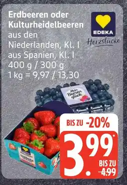 Edeka Edeka erdbeeren oder kulturheidelbeeren Angebot