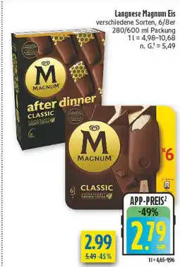 diska Langnese magnum after dinner classic Angebot