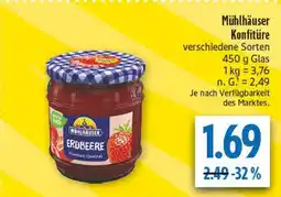 diska Mühlhäuser konfitüre erdbeere Angebot