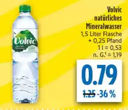 diska Volvic natürliches Mineralwasser Angebot