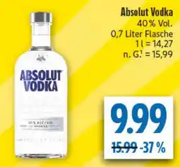 diska Absolut Vodka Angebot