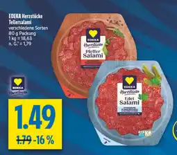 diska EDEKA Herzstücke Tellersalami Angebot