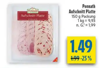 diska Ponnath Aufschnitt Platte Angebot