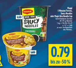 diska Maggi 5 Minuten Terrine, Saucy Noodles oder Magic Asia Noodle Cup Angebot