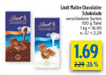diska Lindt Maître Chocolatier Schokolade Angebot
