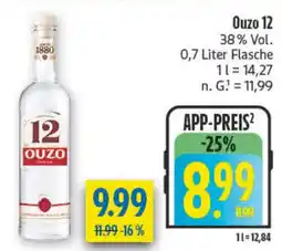 diska Ouzo 12 38% Vol. Angebot