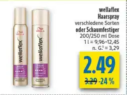diska WELLA wellaflex Haarspray oder Schaumfestiger Angebot