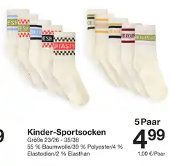 Zeeman Kinder-Sportsocken Angebot