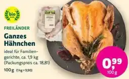 Biomarkt FREILÄNDER Ganzes Hähnchen Angebot