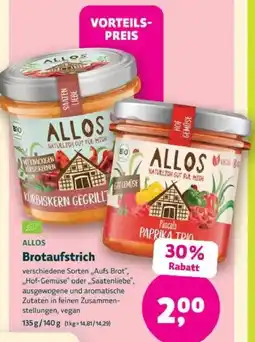 Biomarkt ALLOS Brotaufstrich Angebot