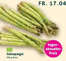 Biomarkt Grünspargel Angebot