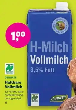 Biomarkt DENNREE Haltbare Vollmilch Angebot