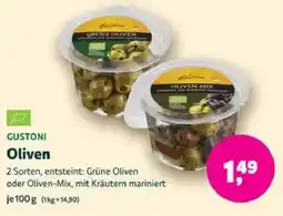 Biomarkt GUSTONI Oliven Angebot