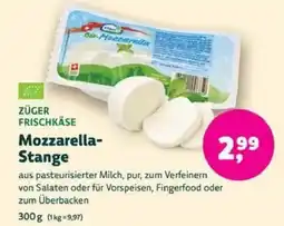Biomarkt ZÜGER FRISCHKÄSE Mozzarella- Stange Angebot