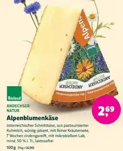 Biomarkt ANDECHSER NATUR Alpenblumenkäse Angebot