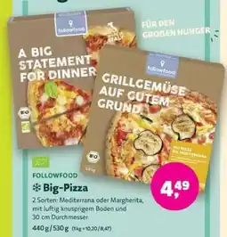 Biomarkt followfood Big-Pizza Angebot