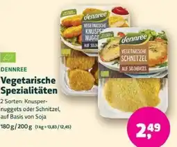 Biomarkt DENNREE Vegetarische Spezialitäten Angebot