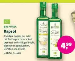 Biomarkt BIO PUREA Rapsöl Angebot