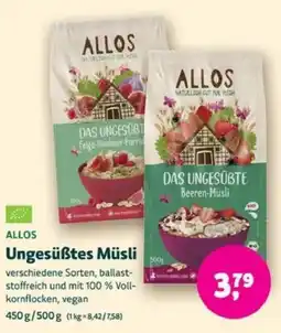 Biomarkt ALLOS Ungesüẞtes Müsli Angebot