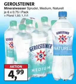 Lösch Depot GEROLSTEINER Mineralwasser Sprudel, Medium, Naturell Angebot