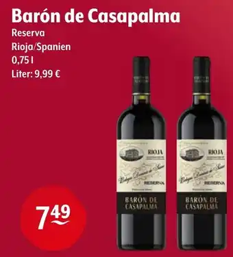 Getränke Hoffmann Barón de Casapalma Reserva Angebot