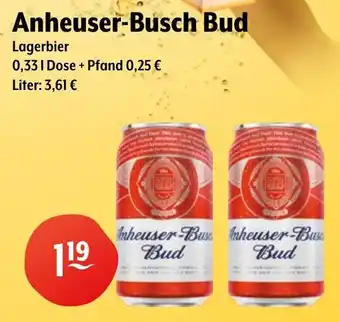 Getränke Hoffmann Anheuser-Busch Bud Lagerbier Angebot