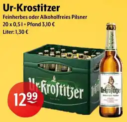 Getränke Hoffmann Ur-Krostitzer Feinherbes oder Alkoholfreies Pilsner Angebot