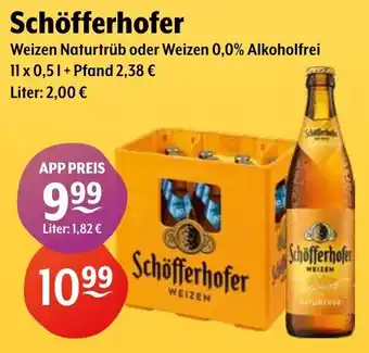 Getränke Hoffmann Schöfferhofer Weizen Naturtrüb oder Weizen 0,0% Alkoholfrei Angebot