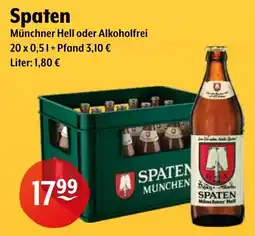 Getränke Hoffmann Spaten Münchner Hell oder Alkoholfrei Angebot