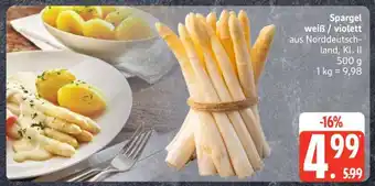 Edeka Spargel weiß/violett Angebot