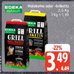 Edeka Holzkohle oder -briketts Angebot